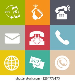 Contact Us Icons, customer service icons set - contact support sign and symbols