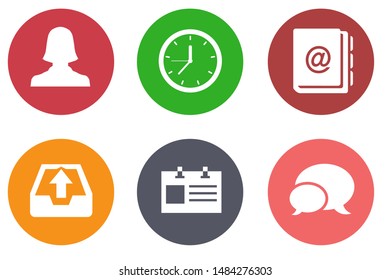 Contact Us Icons, customer service icons set - contact support sign and symbols