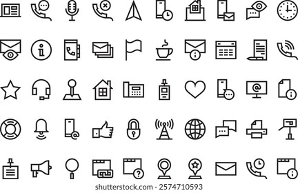 Contact us icons High-Quality Vector Icons Collection with Editable Stroke. Ideal for Professional and Creative Projects