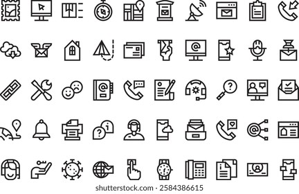 Contact us icons High-Quality Vector Icons Collection with Editable Stroke. Ideal for Professional and Creative Projects.