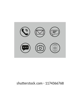 Contact us icons as labels