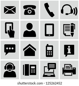 Contact us icons set