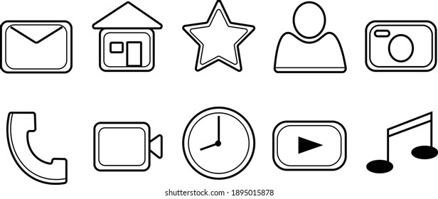 Contact us icons. set vector illustration web icon