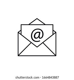 Contact us icons. Simple Thin lines web icons Mail, message, telephone, chat, and more