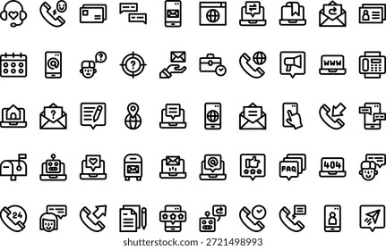 Contacto y nosotros Iconos Icono de Vector simple. Plantilla de diseño de símbolos de ilustración para elemento de interfaz de usuario móvil de Web.