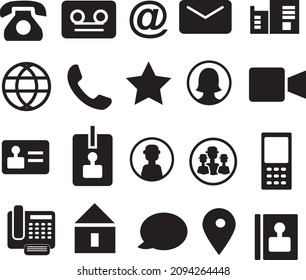 Símbolo vector.eps de iconos de Contacto