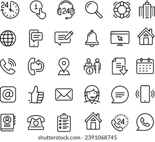 CONTACT US ICONS VECTOR DESIGN