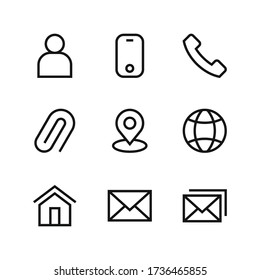 Contact Us Icons Vector Set