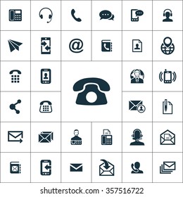 Contact Us Icons Vector Set