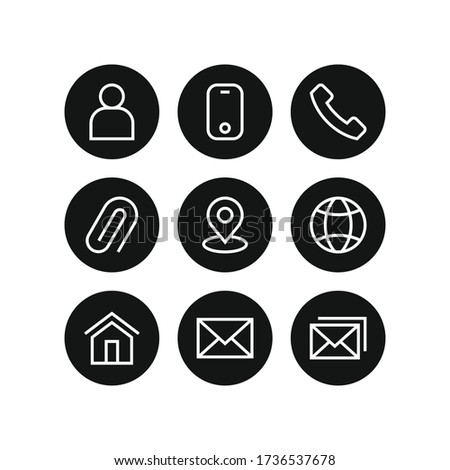 contact us icons vector set