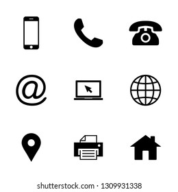 Contact us icons. Web icon set. phone, website, mail, time, call, home, printer, laptop, calendar, chat, edit, pin, map, person,