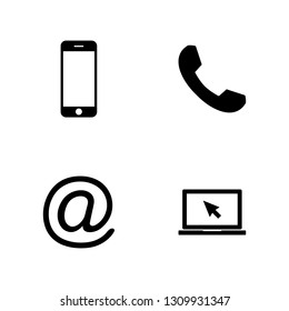 Contact us icons. Web icon set