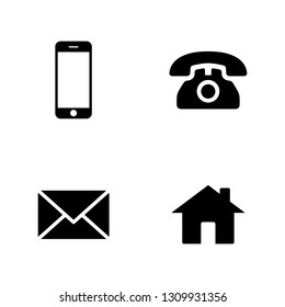 Contact us icons. Web icon set