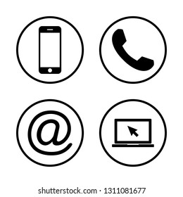 Contact us icons. Web icon set