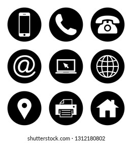Contact us icons. Web icon set