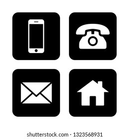 Contact us icons. Web icon set