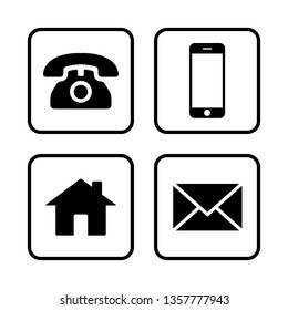 Contact us icons. Web icon set