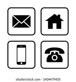 Contact us icons. Web icon set