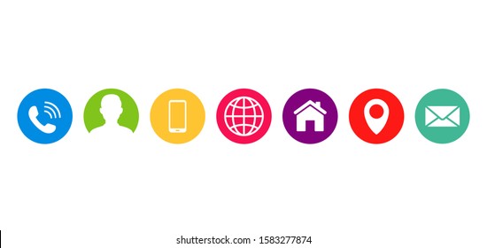 Contact us icons. Web icon set