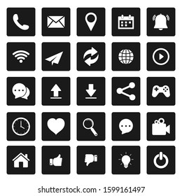 Contact us icons. Web icon set, vector Illustration on white background