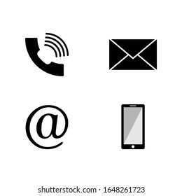 Contact us icons. Web icon set, Contact support sign and symbols
