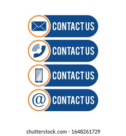 Contact us icons. Web icon set, Contact support sign and symbols