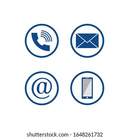 Contact us icons. Web icon set, Contact support sign and symbols