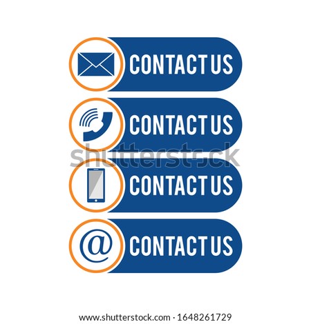 Contact us icons. Web icon set, Contact support sign and symbols