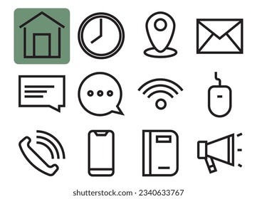 Contact us icons for web and mobile app etc