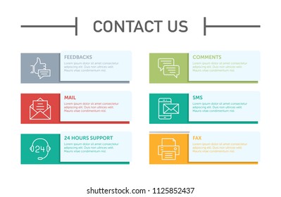 Contact Us Infographic Icons