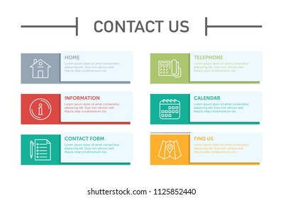 Contact Us Infographic Icons