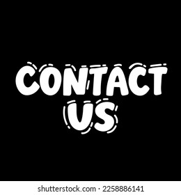 contact us isolated on white. contact us sticker. contact us peeler. contact us sign.