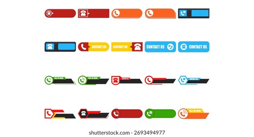 Contáctenos Conjunto de forma de etiqueta