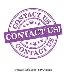 Contact us - label  / sticker  / sign / icon, also for print
