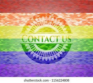 Contact us lgbt colors emblem 