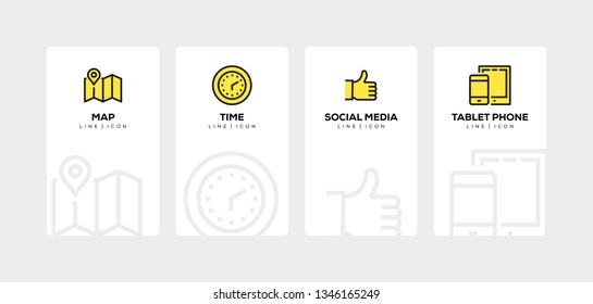 CONTACT US LINE ICON SET