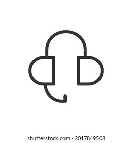 Icono de línea de contacto con nosotros. Símbolo web para web y aplicaciones. Diseño de firma en el estilo de contorno. Contáctenos con el objeto de trazo.