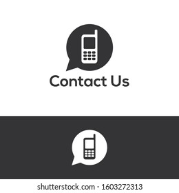 Contact Us Logo and Icon Vector Template