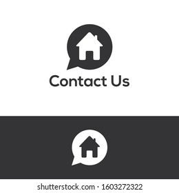 Contact Us Logo and Icon Vector Template