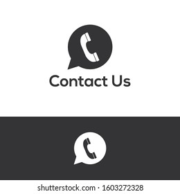 Contact Us Logo and Icon Vector Template