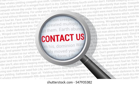 Contact Us Magnifying Glass
