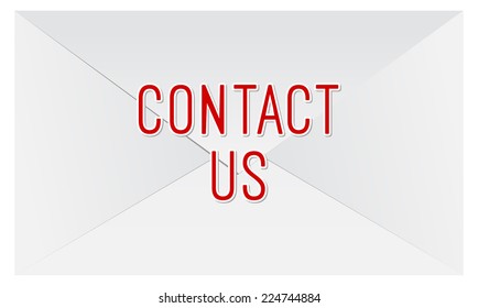 Contact Us Mail Envelope Vector Isolated