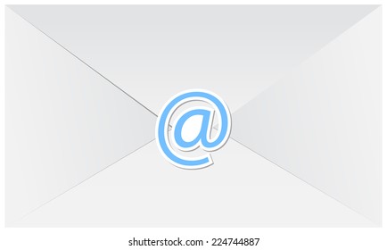 Contact Us Mail Envelope Vector Isolated