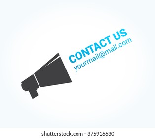 Contact Us Mail Megaphone Icon
