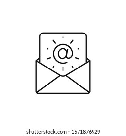 contact us - minimal line web icon. simple vector illustration. concept for infographic, website or app.