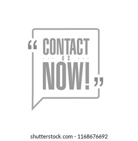 contact us now line quote message concept isolated over a white background