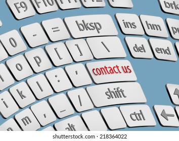 Contact us on screen keyboard vector 