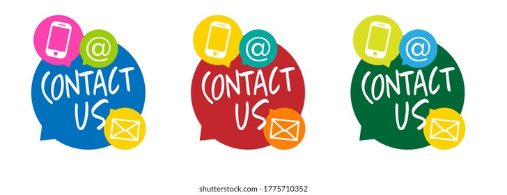 Contact us on speech bubble