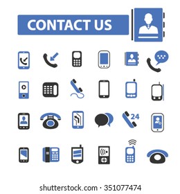 contact us, phone, cell, telephone icons