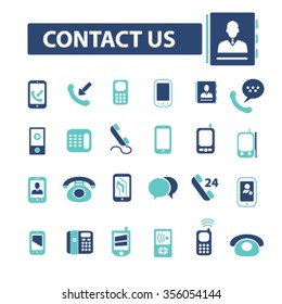 contact us, phone, cell, telephone icons
